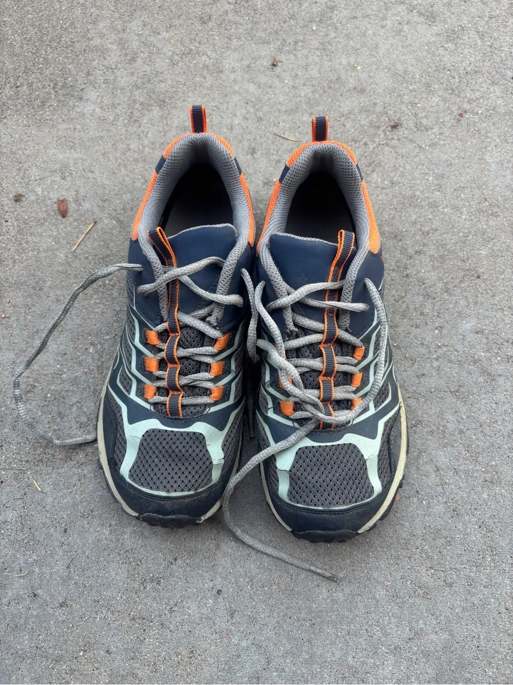 Merrell Kid’s Athletic Trail Shoes - Gray with Orange Accents